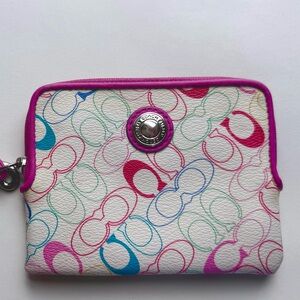 Coach Signature Multicolor Wristlet